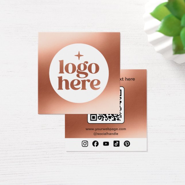 Tarjeta de perfil de medios sociales con logotipo  (Escritorio)