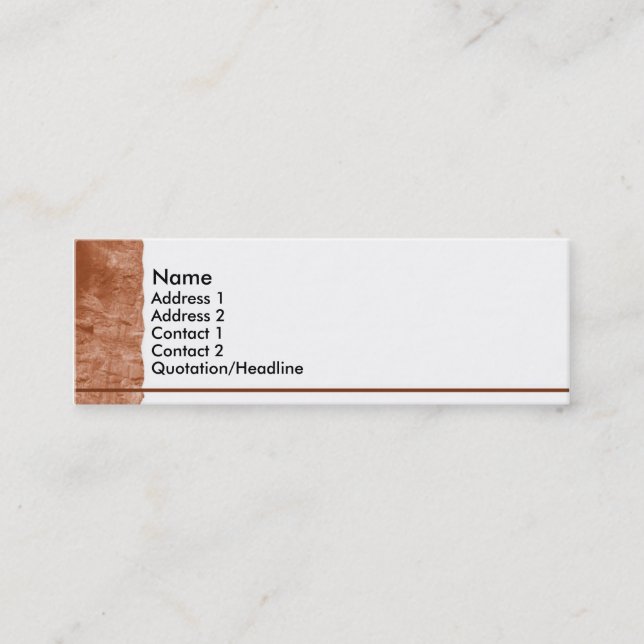 Tarjeta de perfil de montaña (Anverso)