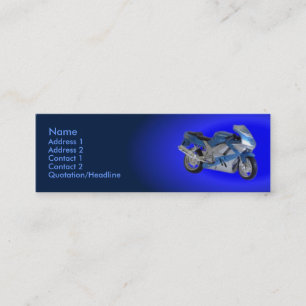 Tarjeta de perfil de motocicleta
