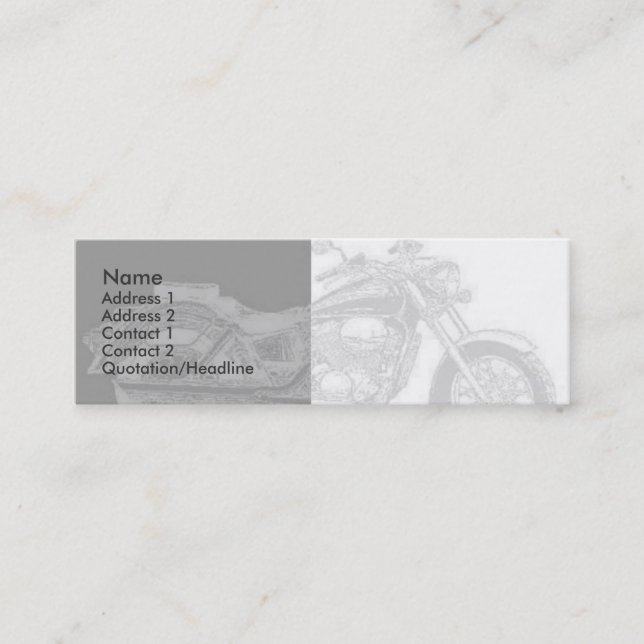 Tarjeta de perfil de motocicleta (Anverso)
