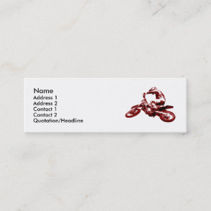 Tarjeta de Perfil de Motocross de Bicicleta de Tie