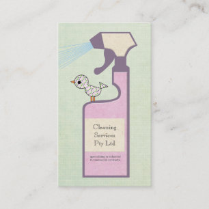 Tarjeta de perfil de negocio del servicio de limpi