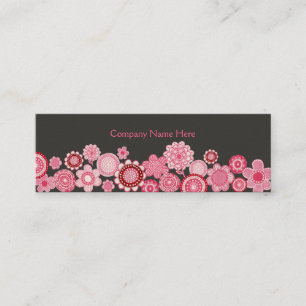 Tarjeta de perfil de negocios rosa Gray Skinny Gar