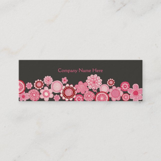 Tarjeta de perfil de negocios rosa Gray Skinny Gar (Anverso)