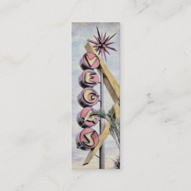 Tarjeta de perfil de negocios Skinny de Vegas (Anverso)