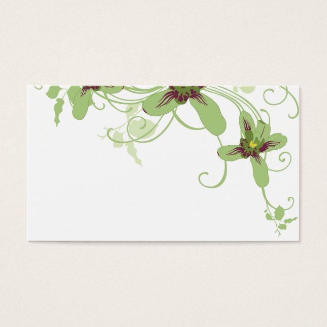 Tarjeta de perfil de orquídeas (Frente)
