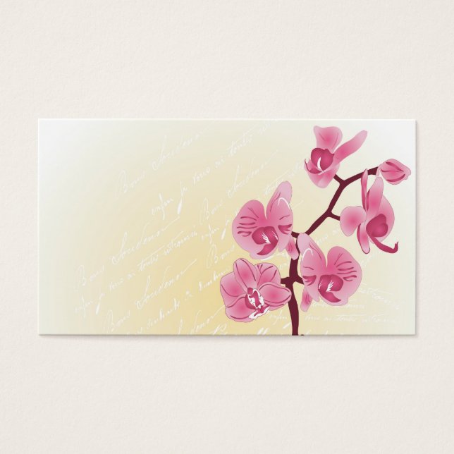Tarjeta de perfil de orquídeas (Frente)