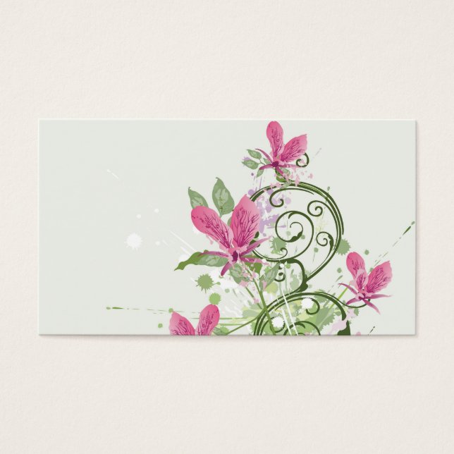 Tarjeta de perfil de orquídeas (Frente)