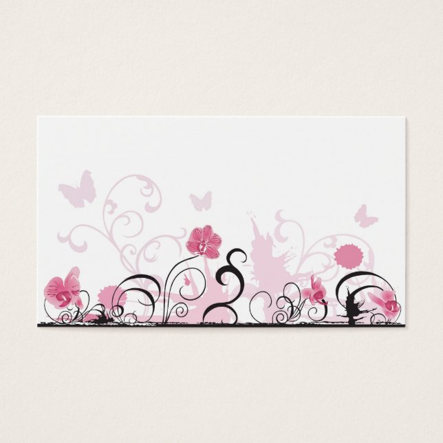 Tarjeta de perfil de orquídeas (Frente)