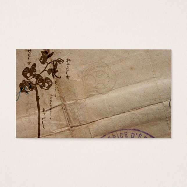 Tarjeta de perfil de orquídeas (Frente)