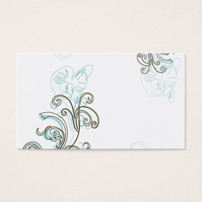 Tarjeta de perfil de orquídeas (Frente)