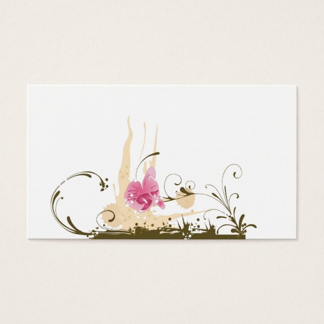 Tarjeta de perfil de orquídeas (Frente)