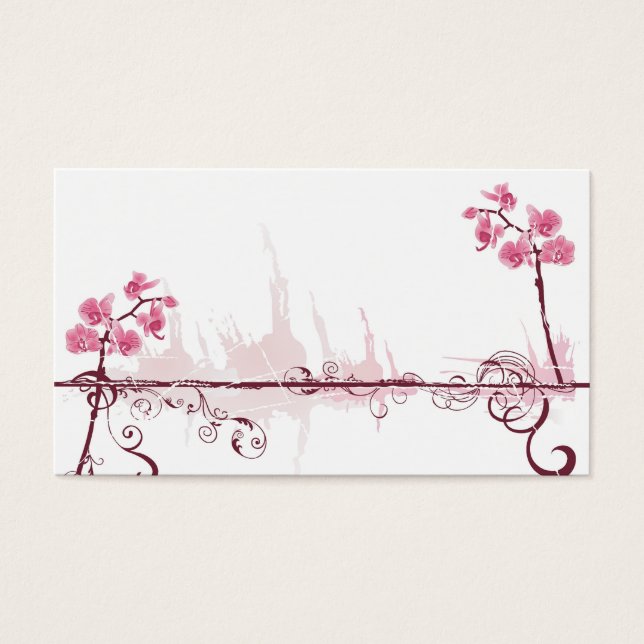 Tarjeta de perfil de orquídeas (Frente)