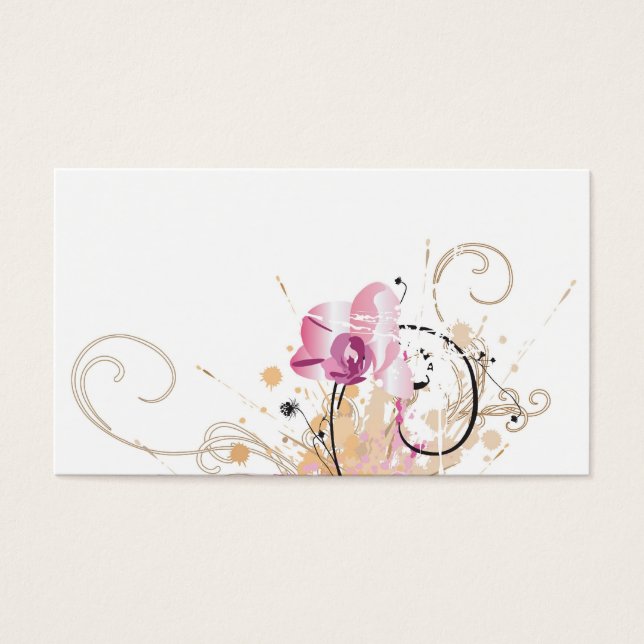 Tarjeta de perfil de orquídeas poco fiables (Frente)