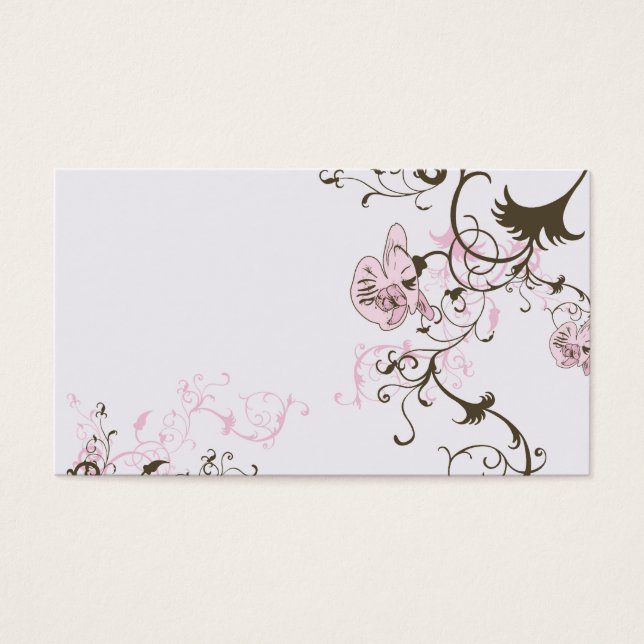 Tarjeta de perfil de orquídeas retro (Frente)