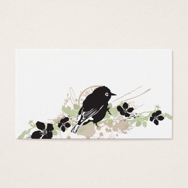 Tarjeta de perfil de pájaro (Frente)