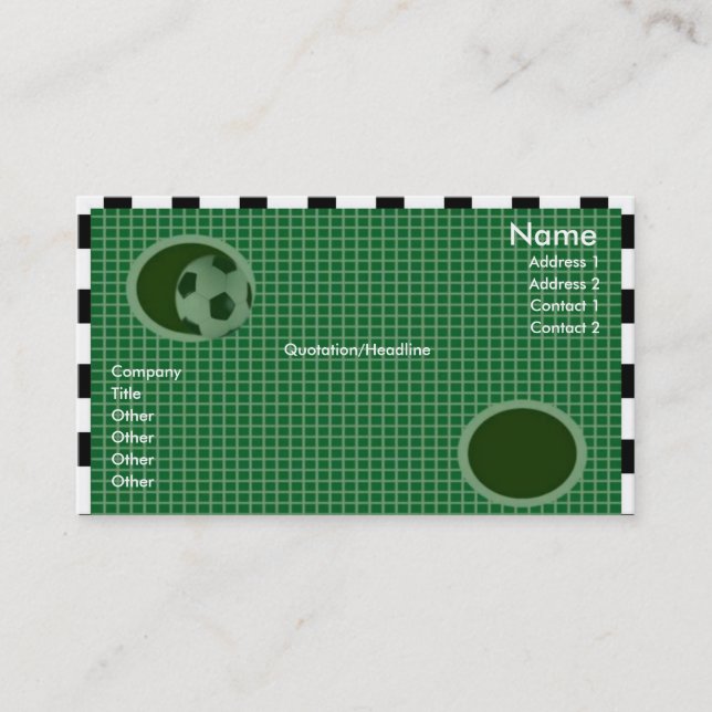 Tarjeta de perfil de pared de objetivo (Anverso)