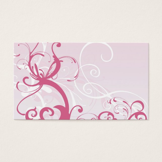 Tarjeta de perfil de patrones rosados (Frente)