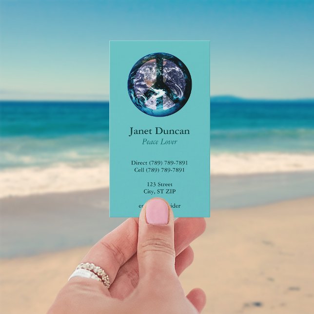 Tarjeta de perfil de paz mundial (Peace Symbol Business Cards)