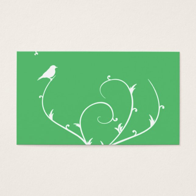 Tarjeta de perfil de paz verde (Frente)