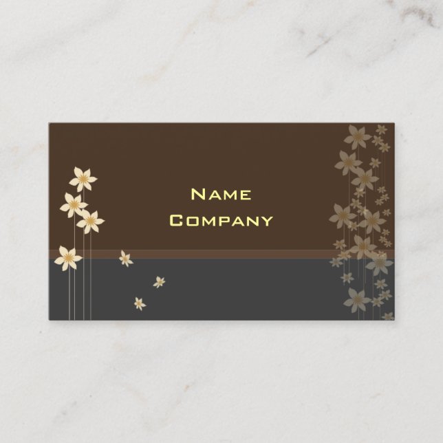 Tarjeta de perfil de pequeñas flores de crema (Anverso)