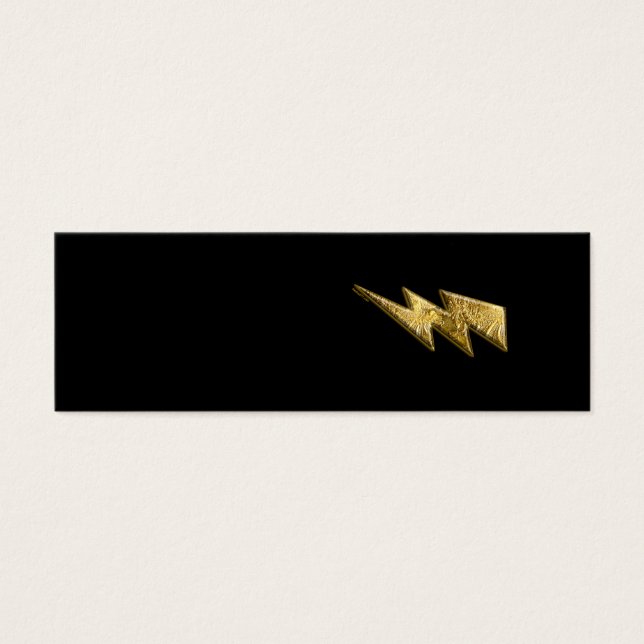 Tarjeta de perfil de perno Lightning de oro (Frente)