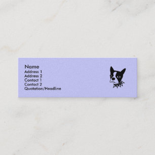 tarjeta de perfil de perro perrito