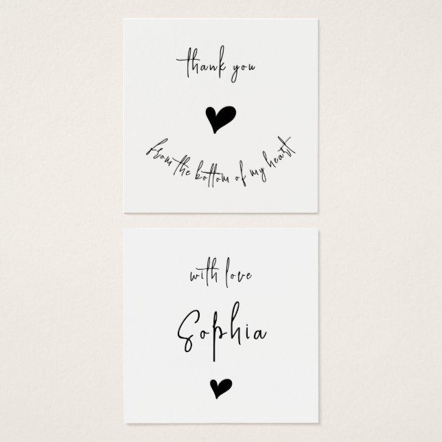 Tarjeta de perfil de Personalizado de corazón mini (Anverso y reverso)