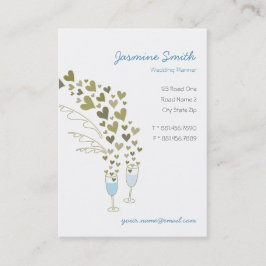 Tarjeta de perfil de plantilla de corazones de cha