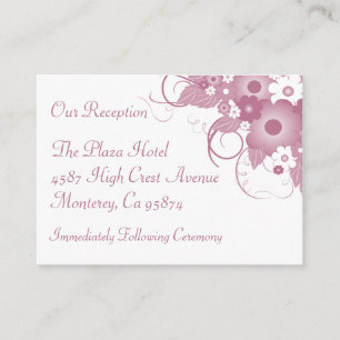 Tarjeta de perfil de recepción de Bouquet Mauve