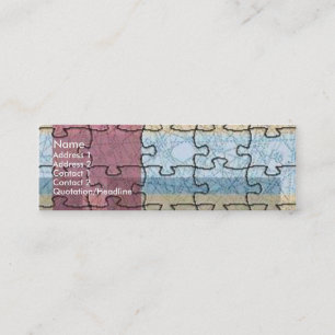 Tarjeta de perfil de rompecabezas abstracta