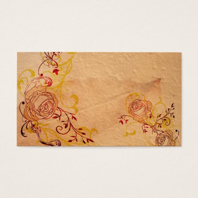 Tarjeta de perfil de rosas de Vintage (Frente)
