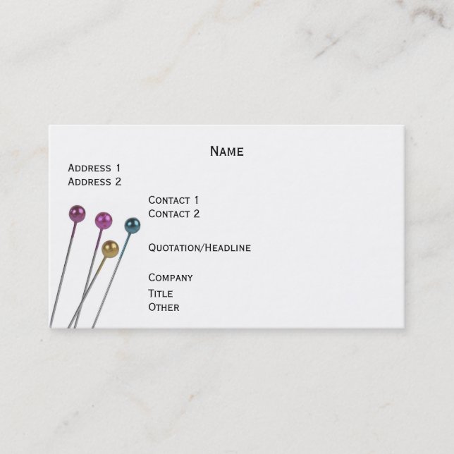 Tarjeta de perfil de sastre (Anverso)