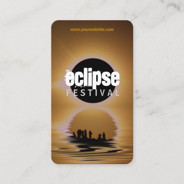 Tarjeta de perfil de silueta del Festival Eclipse (Anverso)