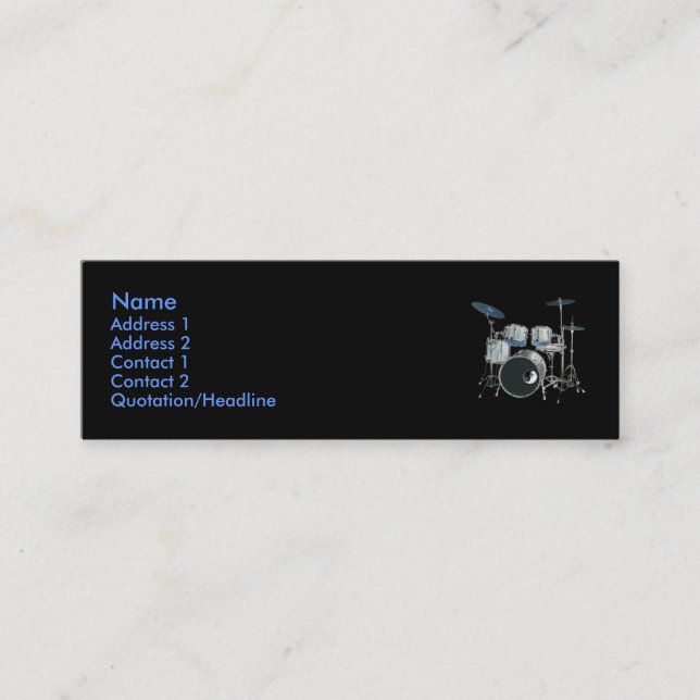 Tarjeta de perfil de tambores y yin-yang (Anverso)