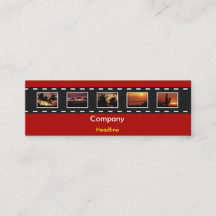 Tarjeta de perfil de tira de película
