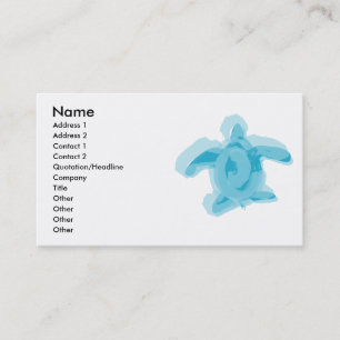 Tarjeta de perfil de tortuga acuarela