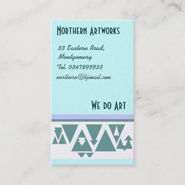 Tarjeta de perfil de triángulos del norte (Anverso)