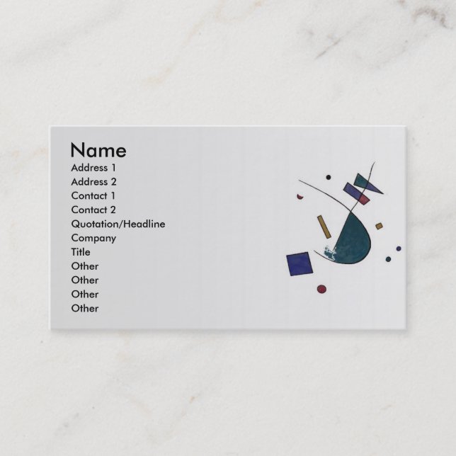 Tarjeta de perfil de verdi abstracto (Anverso)