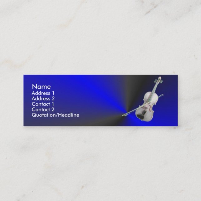 Tarjeta de perfil de violín (Anverso)