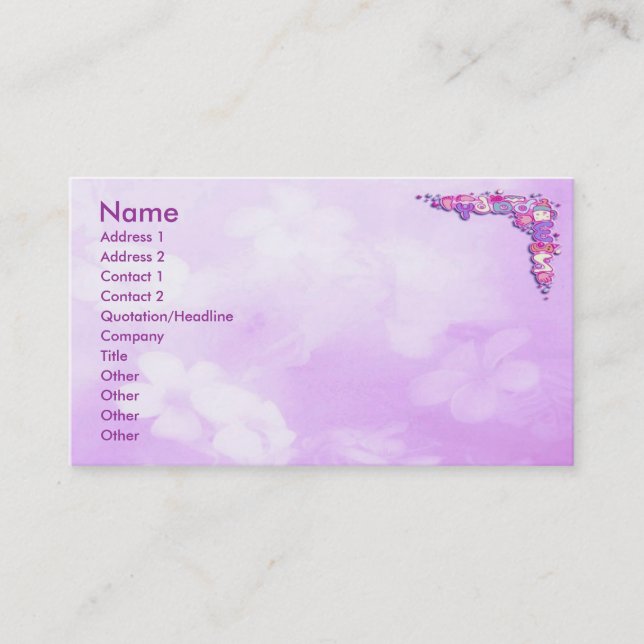 Tarjeta de perfil Deco (Anverso)