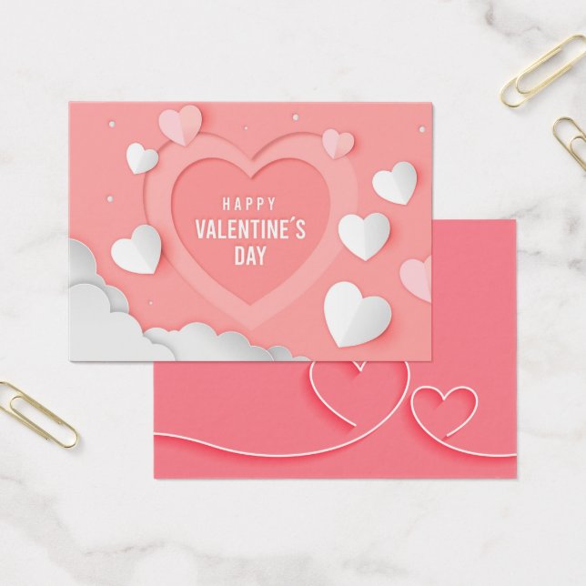 Tarjeta de perfil del día feliz de San Valentín (Oficina)