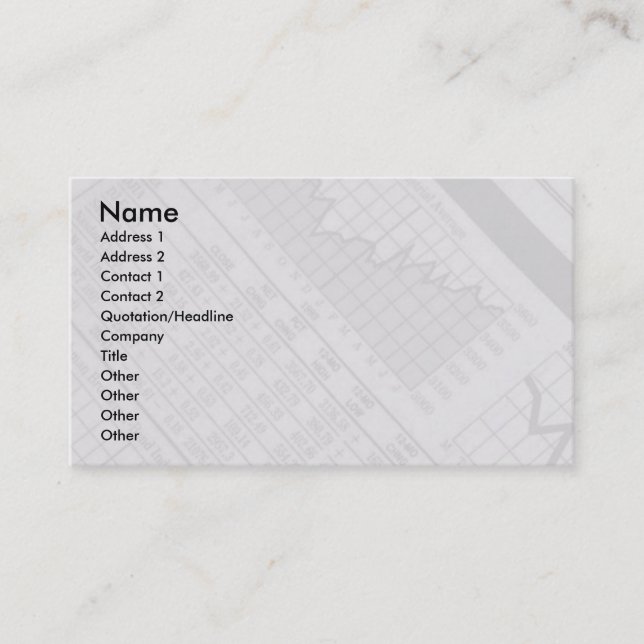 Tarjeta de perfil del mercado bursátil (Anverso)