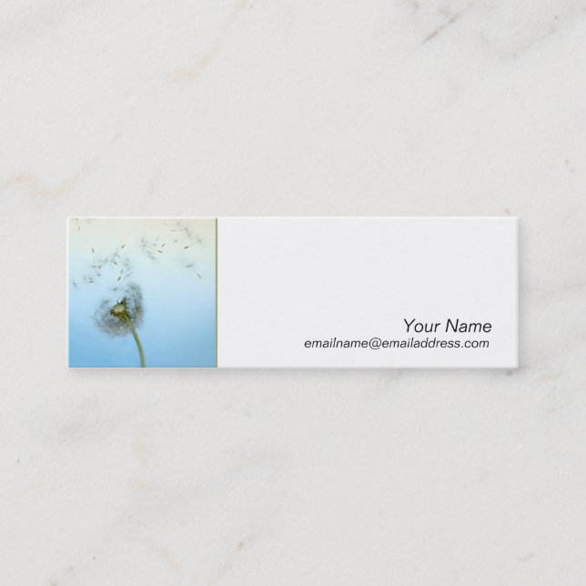 Tarjeta de perfil delgada - hacer un deseo (Anverso)