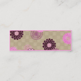 Tarjeta de perfil delgada - rosa y marrón