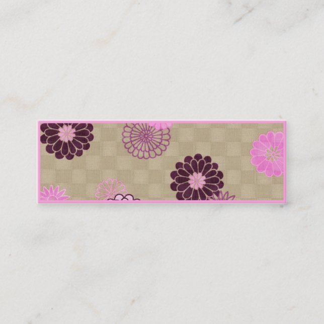 Tarjeta de perfil delgada - rosa y marrón (Anverso)