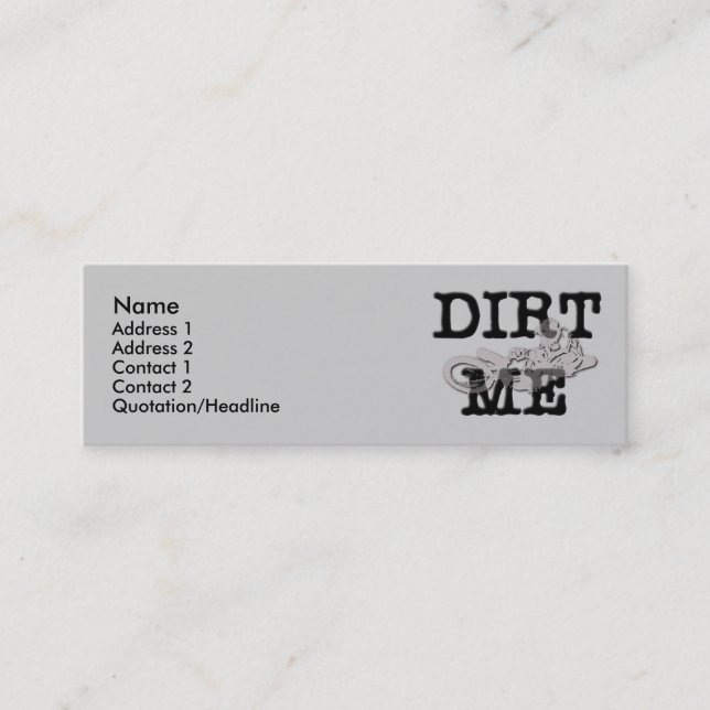 Tarjeta de perfil Dirt Me Motocross Dirt Bike (Anverso)