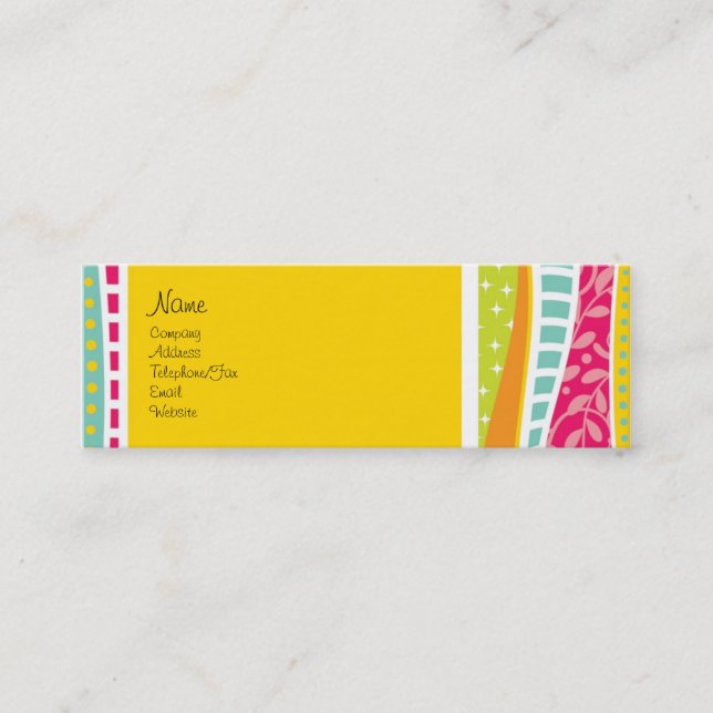 Tarjeta de Perfil Divertida y Colorida (Anverso)
