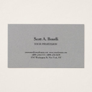 Tarjeta de perfil empresarial gris elegante modern