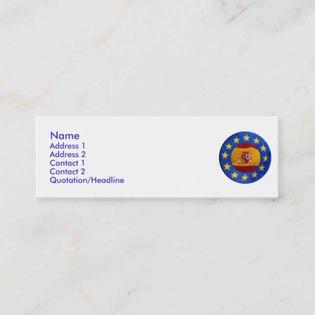 Tarjeta de perfil Euro España (Anverso)